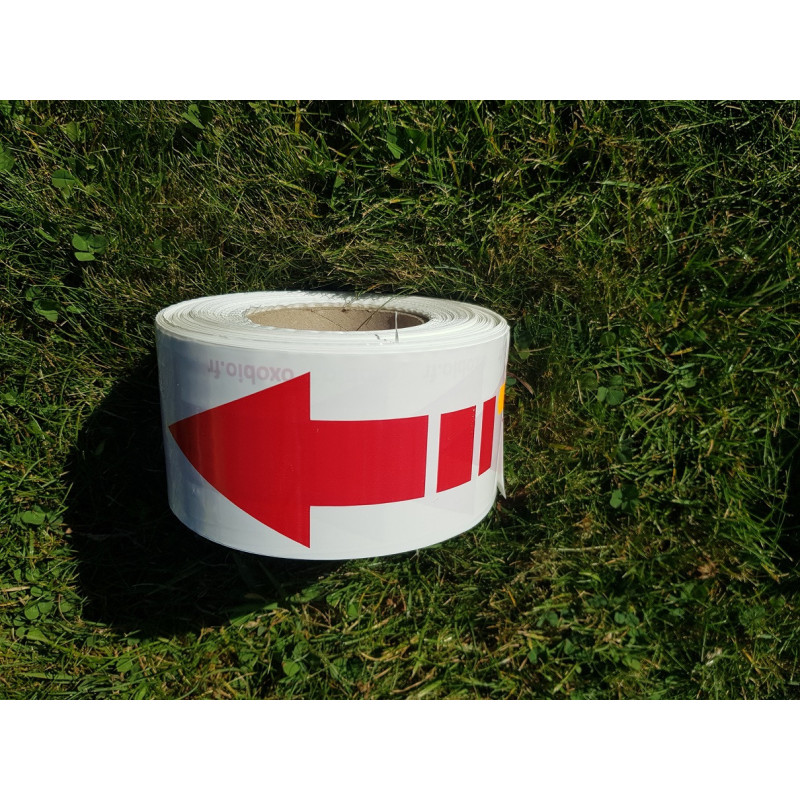 rubalise oxobiodegradable avec fleche rouge