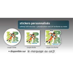 Sticker personnalisé 10cm - lot de 20