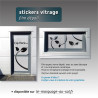 Sticker vitrage film dépoli