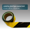 Rubalise plastique 50mm*100m - Noir/Jaune