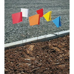 Lot de 100 piquets drapeaux 75cm - 4 coloris