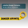 Rubalise jaune avec mention "danger amiante"50mm*100m