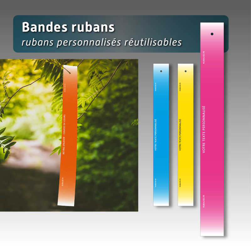 Bande de ruban réutilisable - 50mm*44cm - 8 couleurs