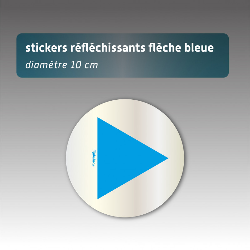 Sticker réfléchissant - flèche diamètre 10cm - 5 couleurs