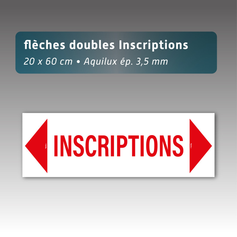 Flèche aquilux double "inscription" 20*60cm Flèche aquilux double "inscription" 20*60cm