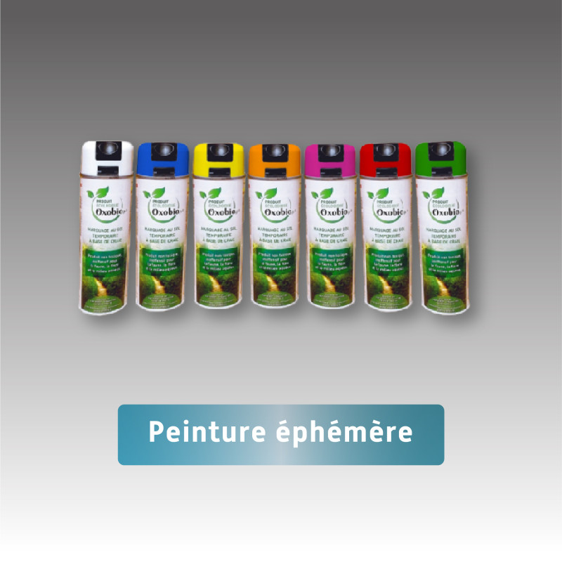Bombe de peinture éphémère écologique à la craie 15 jours - 7 couleurs Bombe de peinture éphémère écologique à la craie 15 jours - 7 couleurs