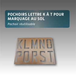 Pochoirs lettre de K à T pour marquage au sol