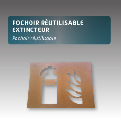 Pochoir réutilisable extincteur