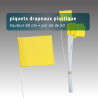 Piquet drapeau 60cm - lot de 50 - 3 coloris
