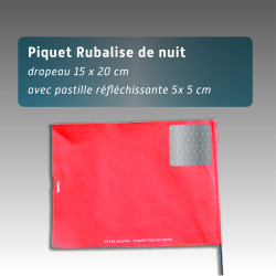 Piquet rubalise spécial NUIT réutilisable - lot de 100 - couleur unie - 7 couleurs disponibles ( lot de 100)