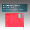 Piquet rubalise spécial NUIT réutilisable - lot de 100 - couleur unie - 7 couleurs disponibles ( lot de 100)