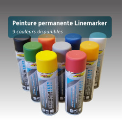 Bombe de marquage au sol permanente 36 mois - 9 couleurs - 500ml