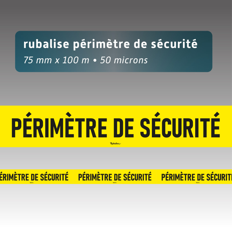 Rubalise plastique "périmètre sécurité" 75*100m