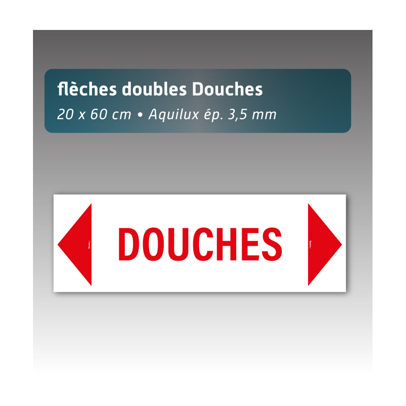 Flèche aquilux double "douches" 20*60cm