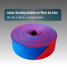 Ruban biodégradable fibre de bois 3cm*65m - 6 couleurs bi-color