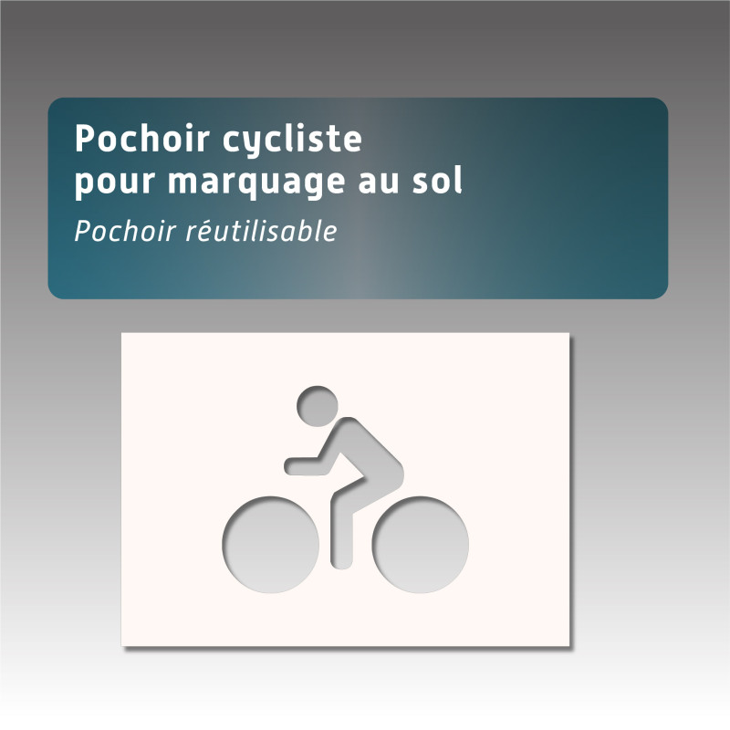 Pochoir vélo pour marquage au sol