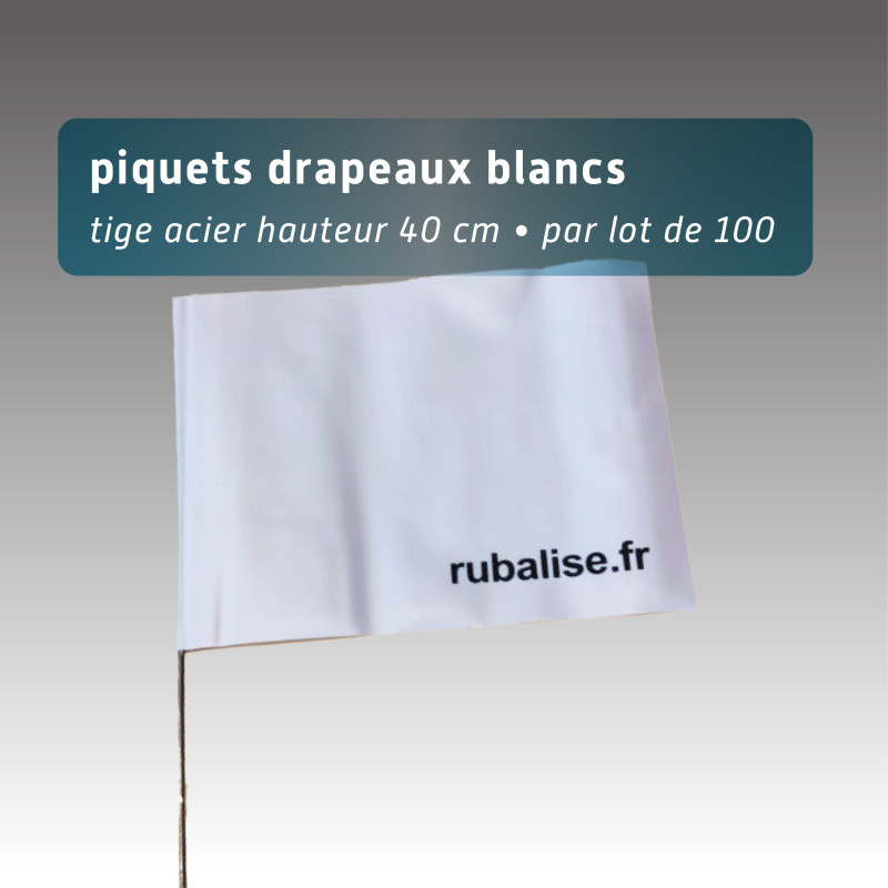 Piquet drapeau 40 cm lot 100