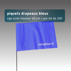 Piquet drapeau 40 cm lot 100