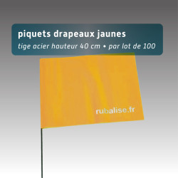 Piquet drapeau 40 cm lot 100