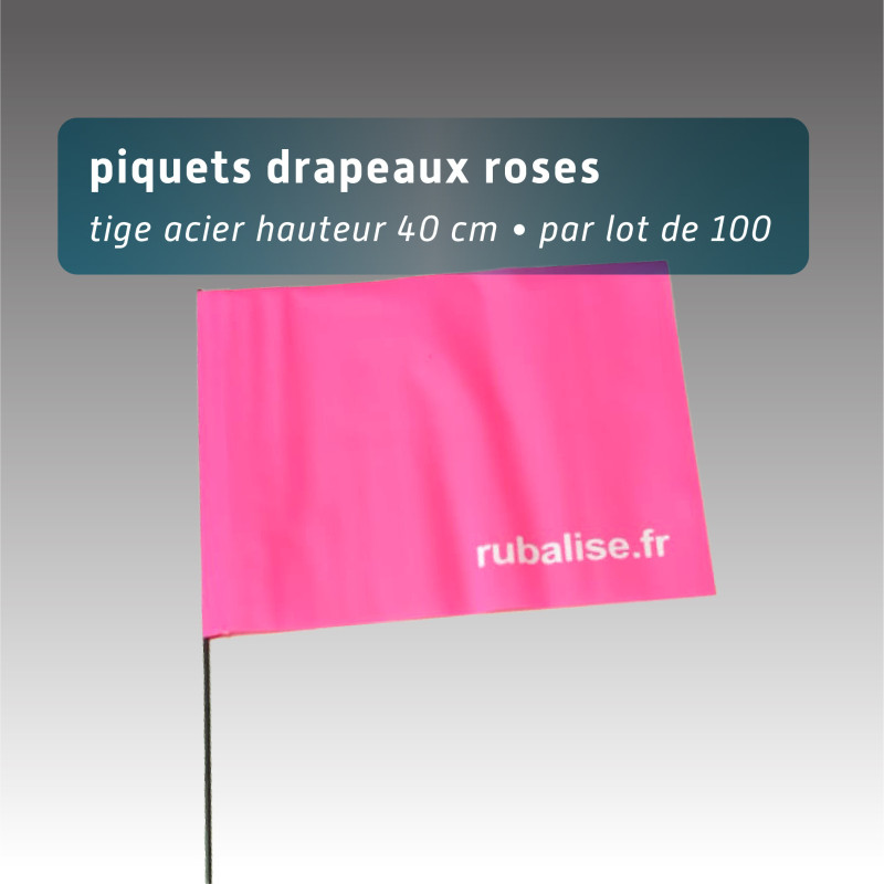 Piquet drapeau 40 cm lot 100