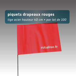 Piquet drapeau 40 cm lot 100