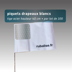 Piquet drapeau 40 cm lot 100