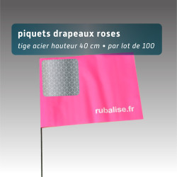 Piquet drapeau 40 cm lot 100