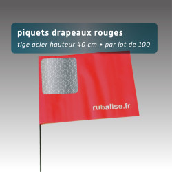 Piquet drapeau 40 cm lot 100