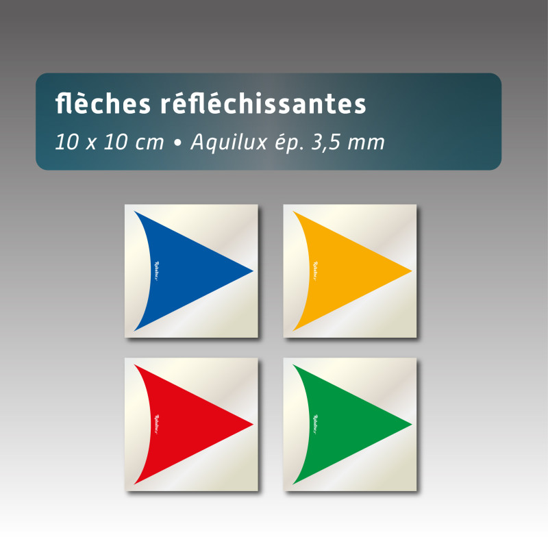 flèche aquilux autocollante réfléchissante 100*100 flèche aquilux autocollante réfléchissante 100*100