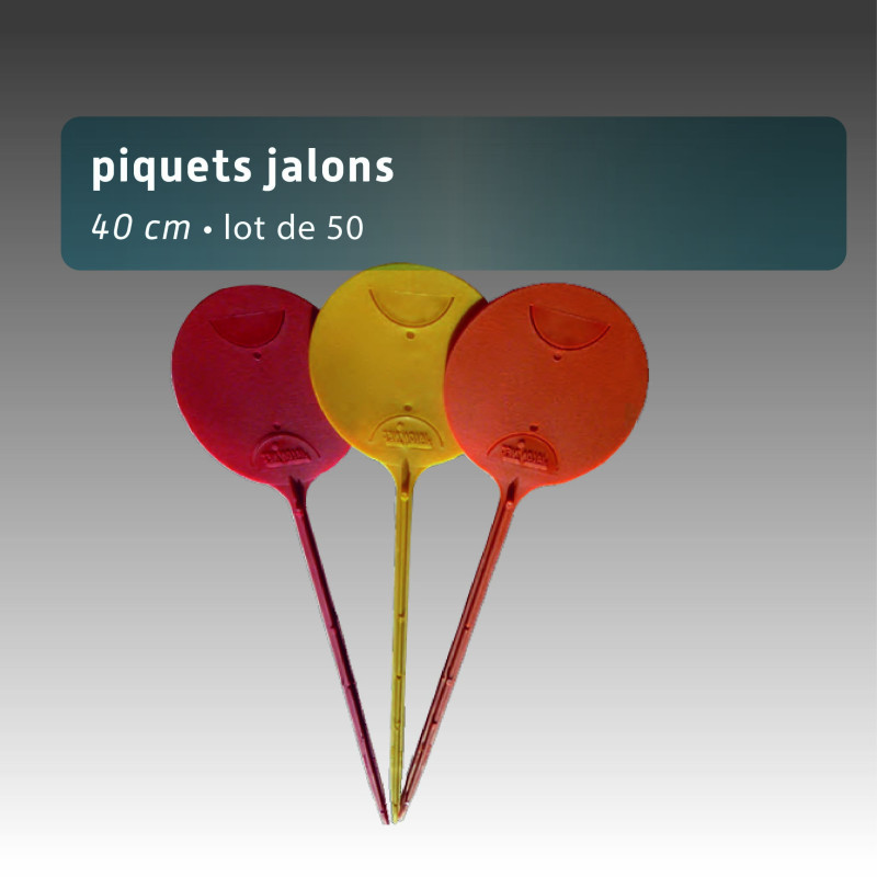 Piquet jalon 40cm - lot 50 Piquet jalon 40cm - lot 50