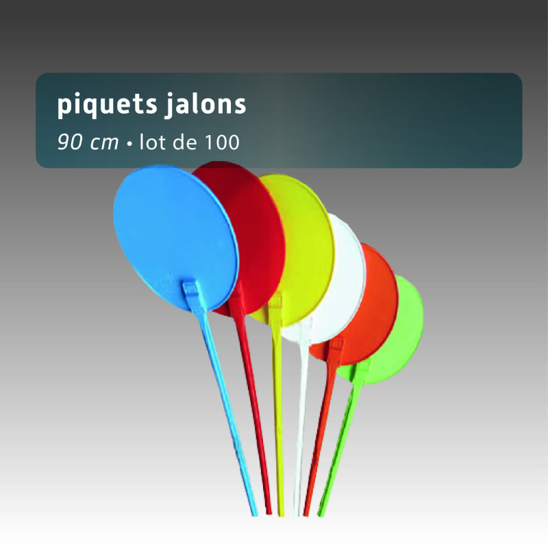 Piquet jalon 90cm - lot 100 Piquet jalon 90cm - lot 100