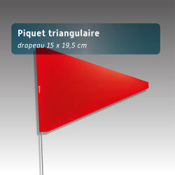 Piquets drapeaux triangulaires - sans pastilles de nuit