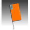 Piquet drapeau rectangle vertical