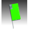 Piquet drapeau rectangle vertical