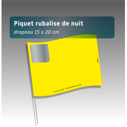 Piquet rubalise spécial nuit réutilisable - 7 couleurs -  Balisage