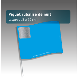 Piquet rubalise spécial nuit réutilisable - 7 couleurs -  Balisage