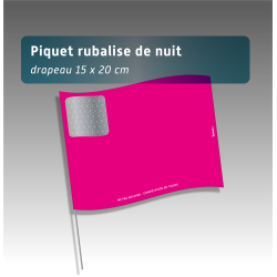 Piquet rubalise spécial nuit réutilisable - 7 couleurs -  Balisage