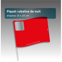Piquet rubalise spécial nuit réutilisable - 7 couleurs -  Balisage