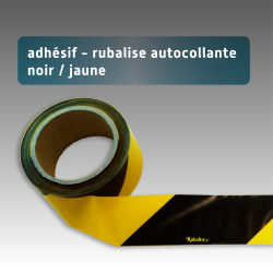 Ruban PVC adhésif - jaune/noir| Signalétique