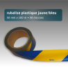 Rubalise plastique 50mm*100m - jaune/bleu
