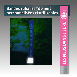 Bande rubalise réutilisable spécial NUIT personnalisable - 50mm*44cm (lot de 100)