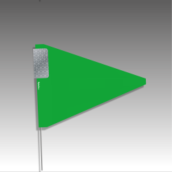 Piquets drapeaux triangulaires - avec pastilles de nuit