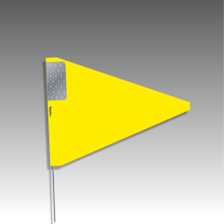Piquets drapeaux triangulaires - avec pastilles de nuit