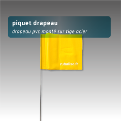 Piquet drapeau 40 cm - lot de 100 - Jaune
