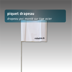 Piquet drapeau 40 cm - lot de 100 - Blanc