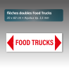 Flèche Aquilux Double « Food Truck » 20×60 cm – Épaisseur 3,5 mm