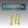 Lot 250 Piquets balises prairial pour balisage au sol 15cm