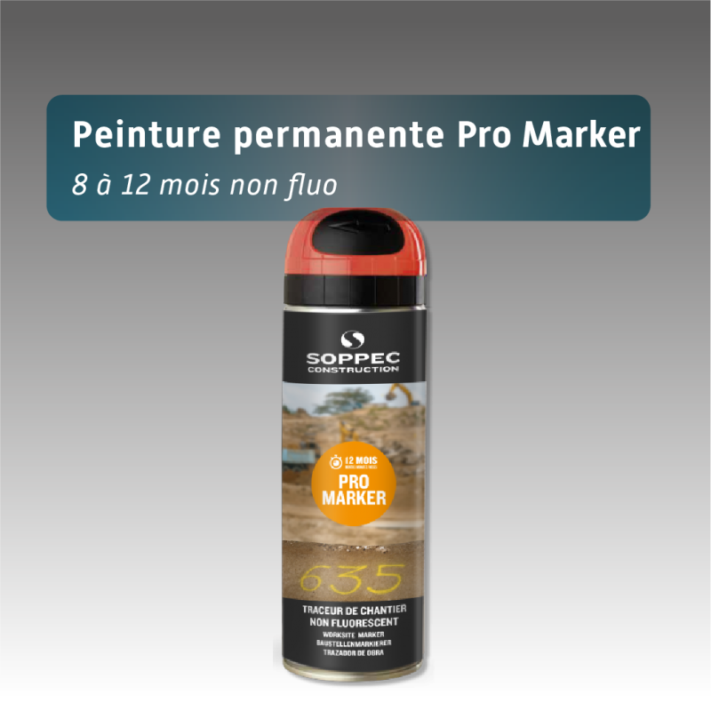 Peinture de chantier non fluo - 8 à 12 mois | Peinture permanente