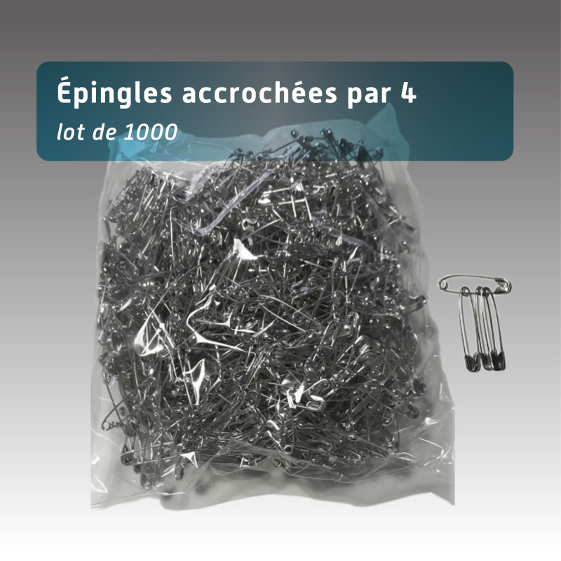 Épingles à Nourrice 28 mm Métal pour Dossards – Lots 400 à 1000 unités