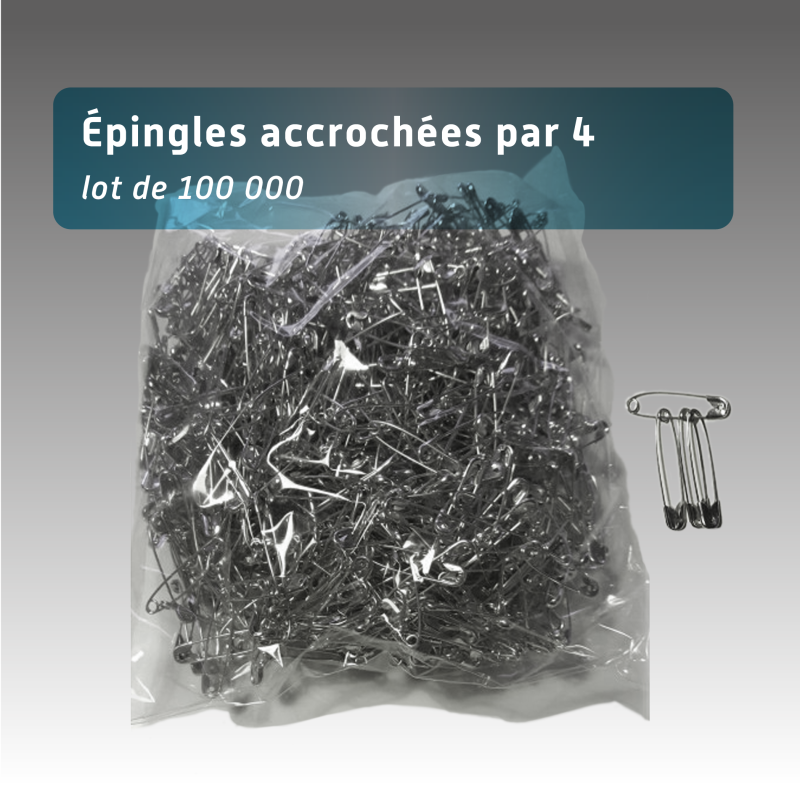 Lot 100 000 Epingles à nourrice accrochées par 4